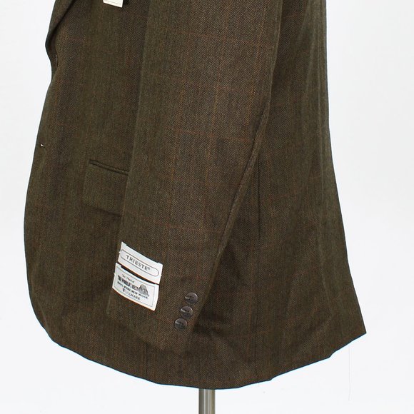 Trieste 44L Brown HB 2-Button Sport Coat Blazer Jacket V583 - Picture 6 of 11